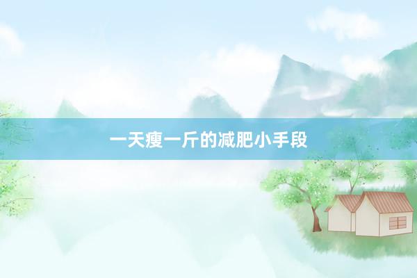 一天瘦一斤的减肥小手段